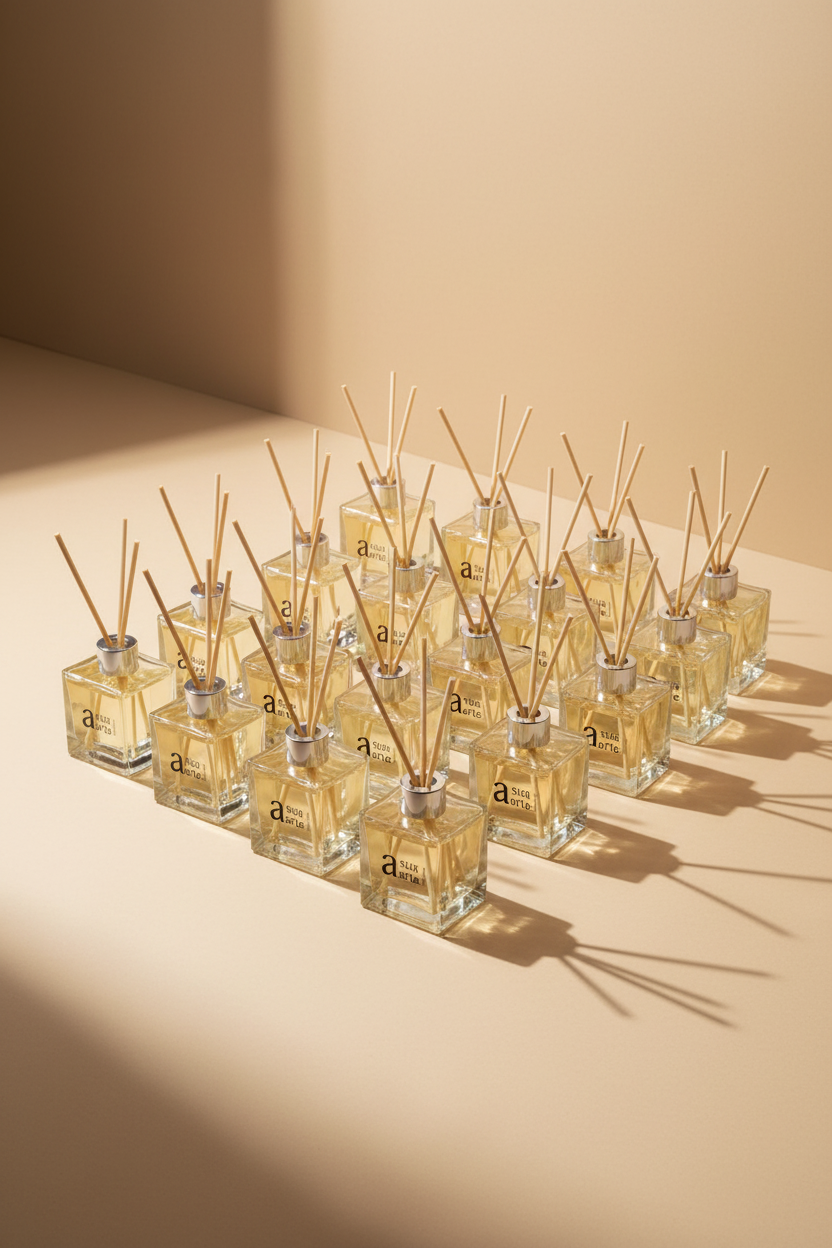 Kit difusores de varetas 50ml personalizados em quantidade — lembranças para casamento, chá e eventos corporativos