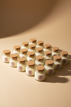 Kit com 25 velas aromáticas personalizadas 40g em vidro com cortiça – lembranças para eventos - Ambaris