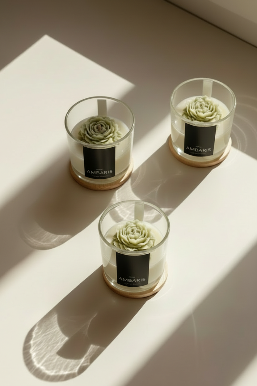 Três Velas Aromáticas Ambaris