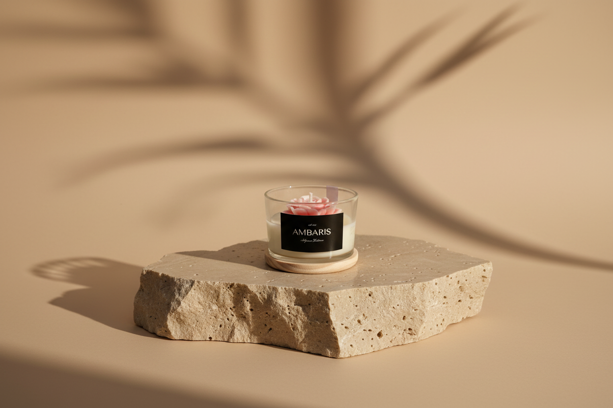 Vela Aromática Aurora Rosé - Fotografia de Produto