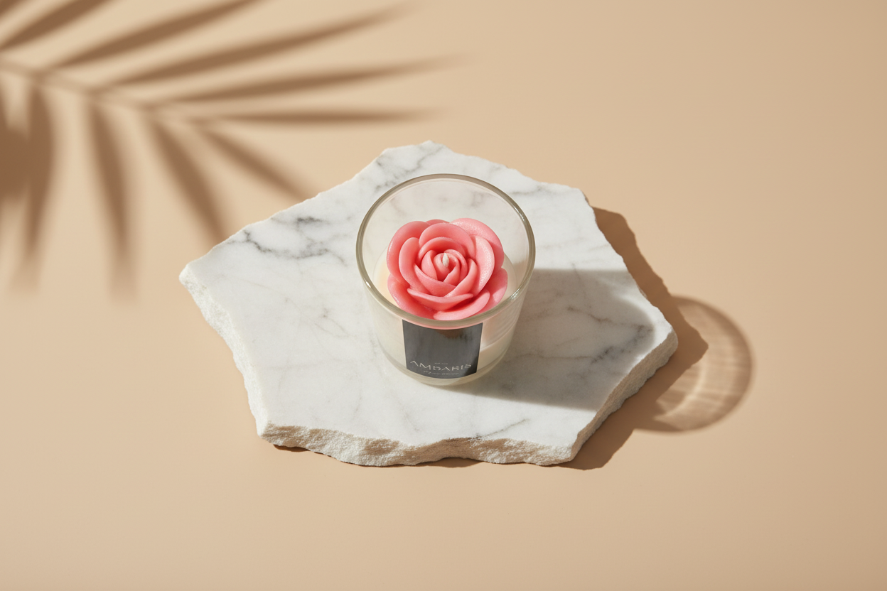 Vela Aromática Aurora Rosé - Vista Superior