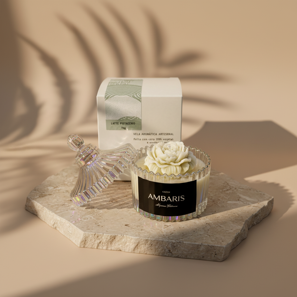 Vela Aromática Latte Pistacchio - Fotografia Profissional