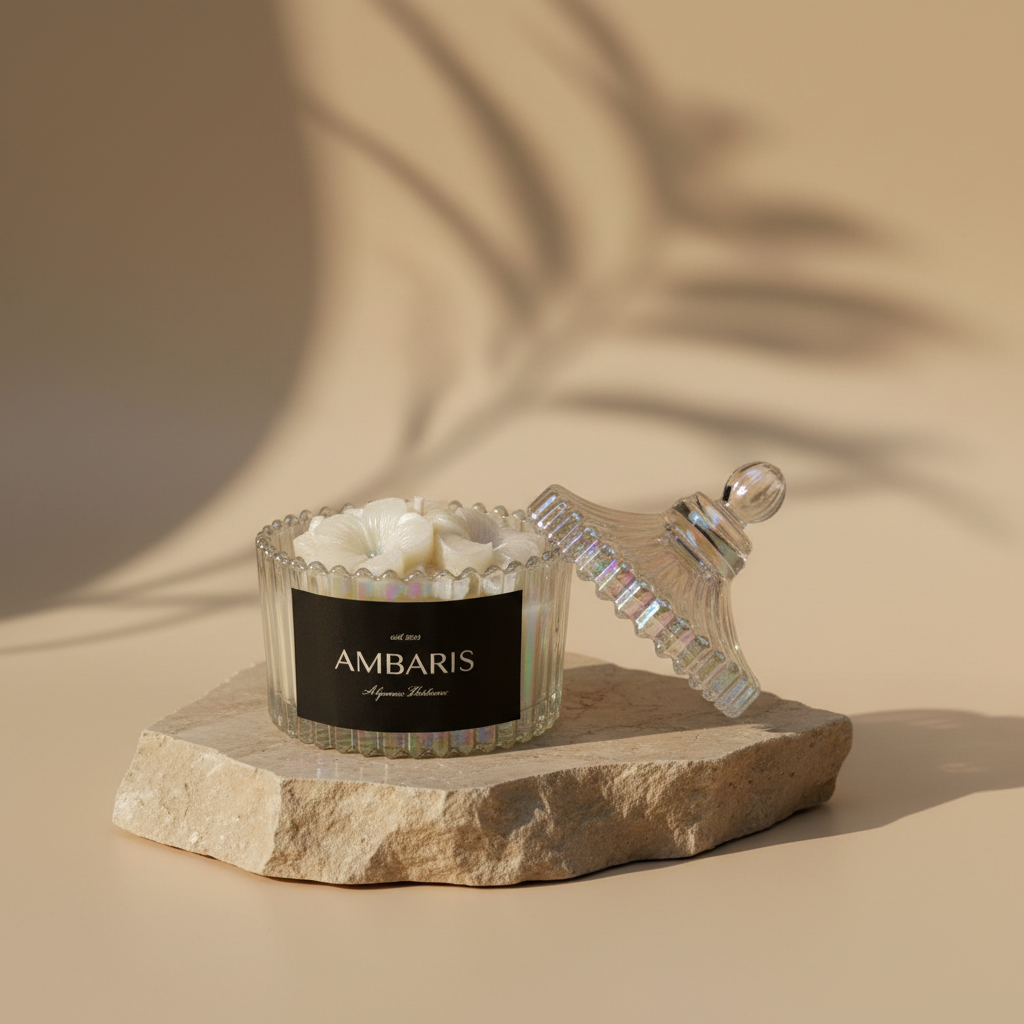 Vela Aromática Vanille Blanche - Fotografia Profissional